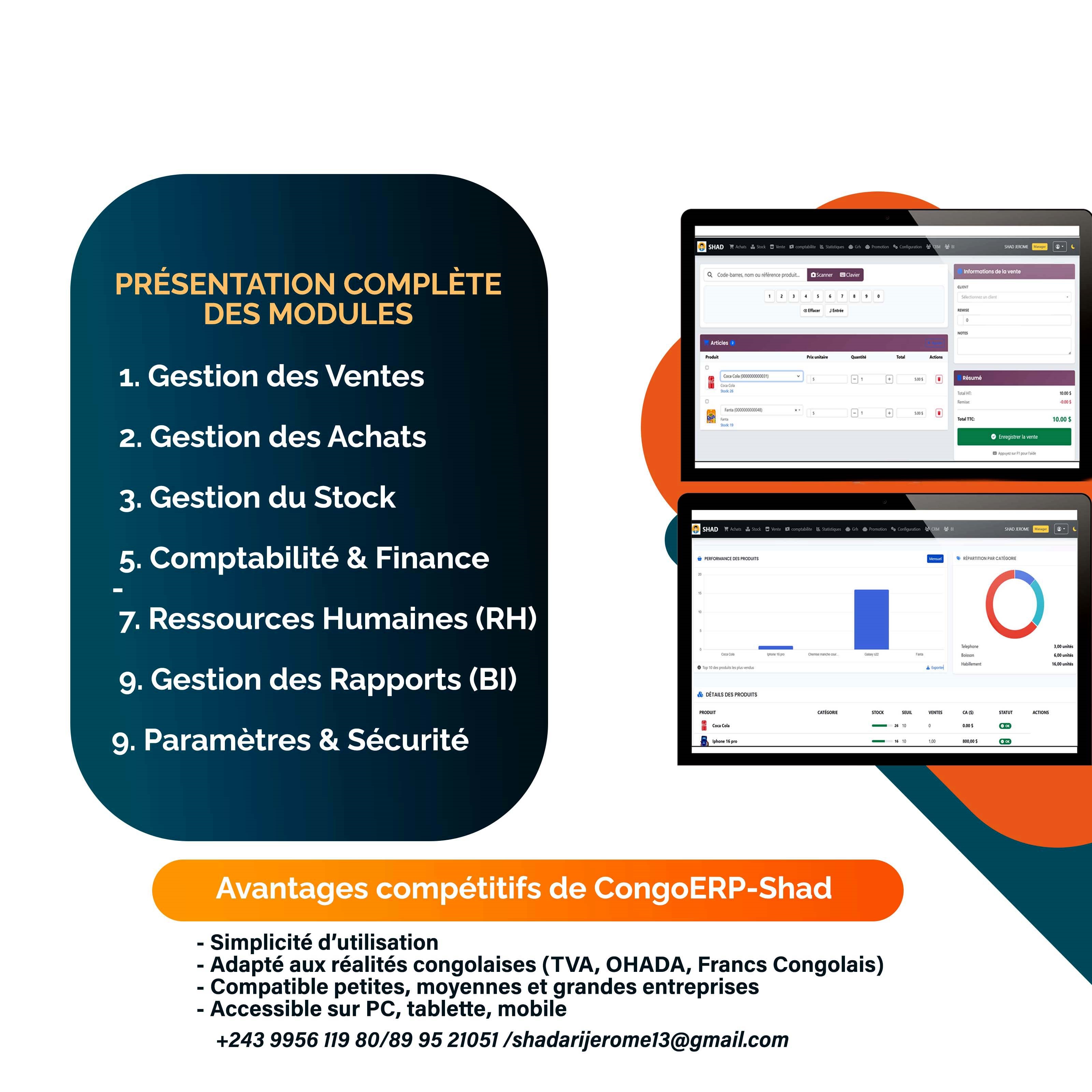 Dashboard CongoERP